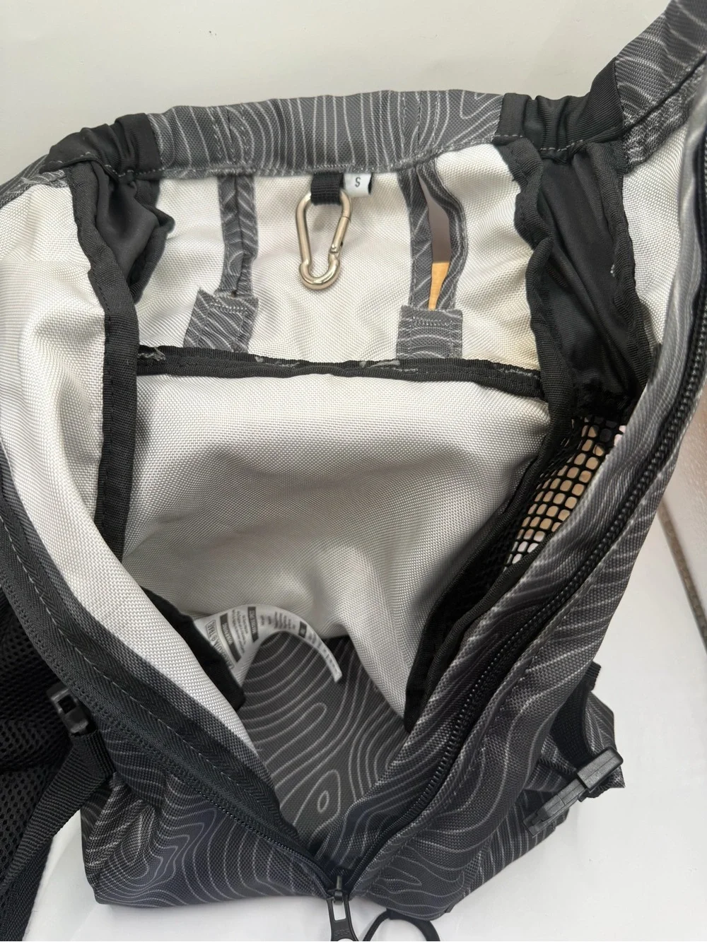 Arcadia Trail Gray Topographic Hiking Backpack Size Small